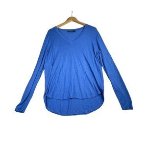 Lauren Ralph Lauren Silk Blend Vneck Sweater XL Blue‎